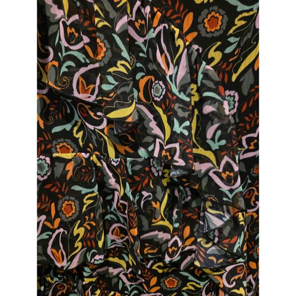Ted Baker Women's Floral A-Line Midi Skirt Size 4 Multicolor - Picture 3 of 11